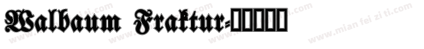 Walbaum Fraktur字体转换